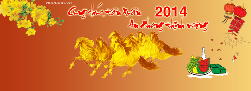 Ảnh trang b&igrave;a - Cover photo tết Gi&aacute;p Ngọ 2014 cho Facebook - Hoa mai